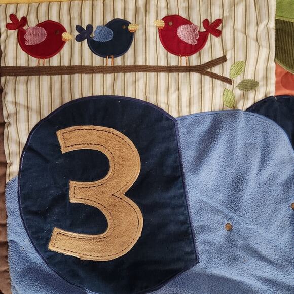 Kidsline Jungle Monkeys Elephant Birds 123 crib toddler Comforter Quilt Blanket - Picture 7 of 10